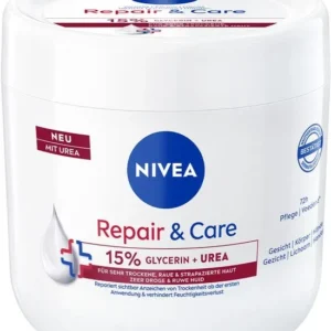 Nivea Repair & Care Body Creme 400 ml - Verpakking beschadigd / deksel kapot