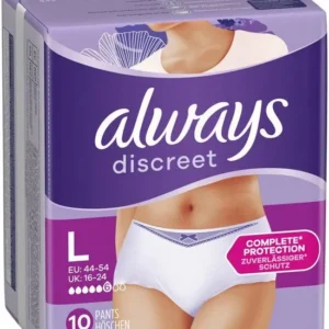 Always Discreet Incontinentiebroekjes voor Urineverlies - Maat Normal L - 10 stuks