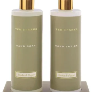Ted Sparks - Handverzorging Geschenkset - Handzeep & Handlotion - Tonka & Pepper - Verpakking beschadigd