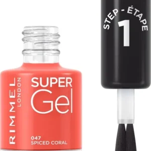 Rimmel SuperGel Nail Polish Lacquer 12 ML 047 Spiced Coral