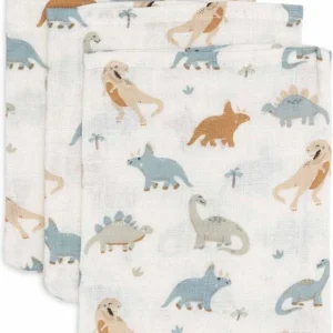 Jollein - Washandje Hydrofiel - Roarsome - 3 Stuks