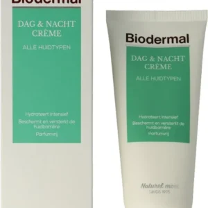 Biodermal Dagcreme -en Nachtcrème - Hydraterend en voedend - Gezichtsverzorging - 100 ml - Verpakking beschadigd