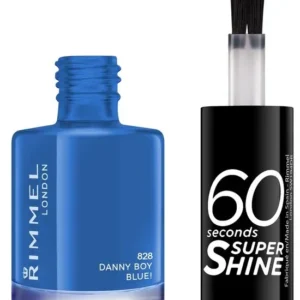 Rimmel 60 Seconds Super Shine Nail Polish - 828 Danny Boy Blue