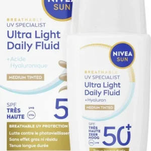 NIVEA SUN UV Face 2-in-1 Primer Makeup Serum – Zonnebrand Gezicht SPF 50+ – 30ml - beschadigde verpakking
