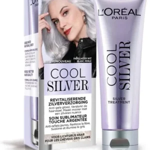 L'Oréal Paris Cool Silver - Revitaliserende Zilververzorging - Anti-Gele Gloed - Voor Lichtgrijs Haar - Parelmoer Wit