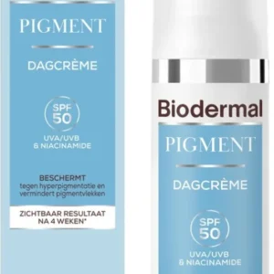 Biodermal Pigment Dagcrème - SPF 50 - Pigmentvlekken creme - 50 ml - Verpakking beschadigd