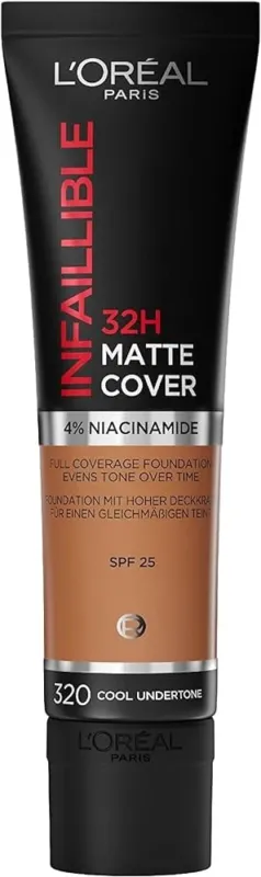 L'Oréal Paris Infaillible 24H Matte Cover Foundation - 320 Cool undertone - 30 ml