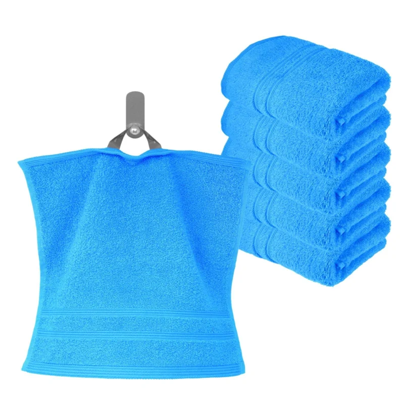 Waschlappen Set 30x30 cm 6 Stück Blau - Karibik