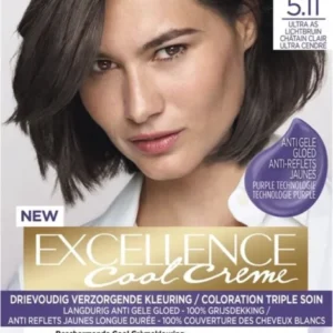 L'Oréal Paris Excellence Cool Creams 5.11 - Ultra Ash Lichtbruin - Permanente haarverf - Verpakking beschadigd