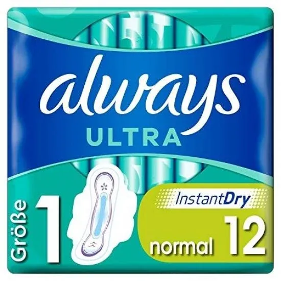 Always Ultra Normal - Maat 1 - Maandverband Met Vleugels - 12st