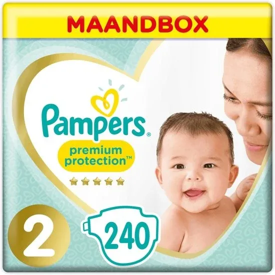 Pampers Premium Protection - Maat 2 - 4-8 kg - 240 luiers - Verpakking beschadigd