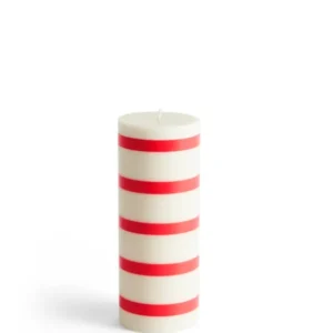 Column Kerze Medium, Off-White und Rot von HAY