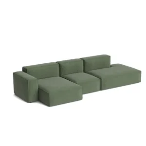 HAY Mags Soft Low Armrest 3-Pers. Sofa mit abnehmbarem Bezug, Kombination 4 links