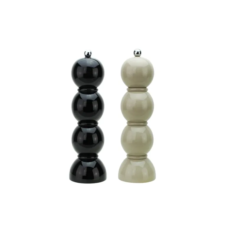 Addison Ross Salz-& Pfeffermühlen 2er-Set Bobbin, Farbe Black & Cappuccino