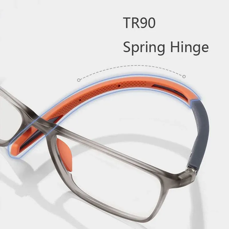 Multifocal Reading Glasses Ultralight Polycarbonate Frame with Red Accents - Product example