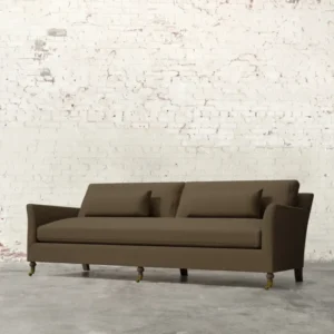 Alfie 97" Bench Sofa with Brass Casters