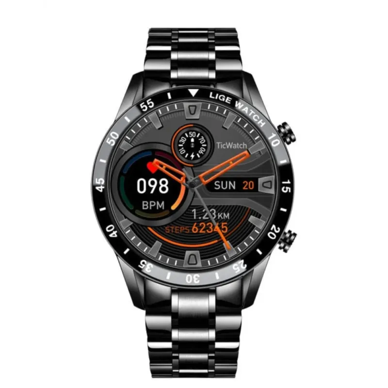 Stainless Steel Smart Watch 4G AMOLED Health Tracker - Detailed view