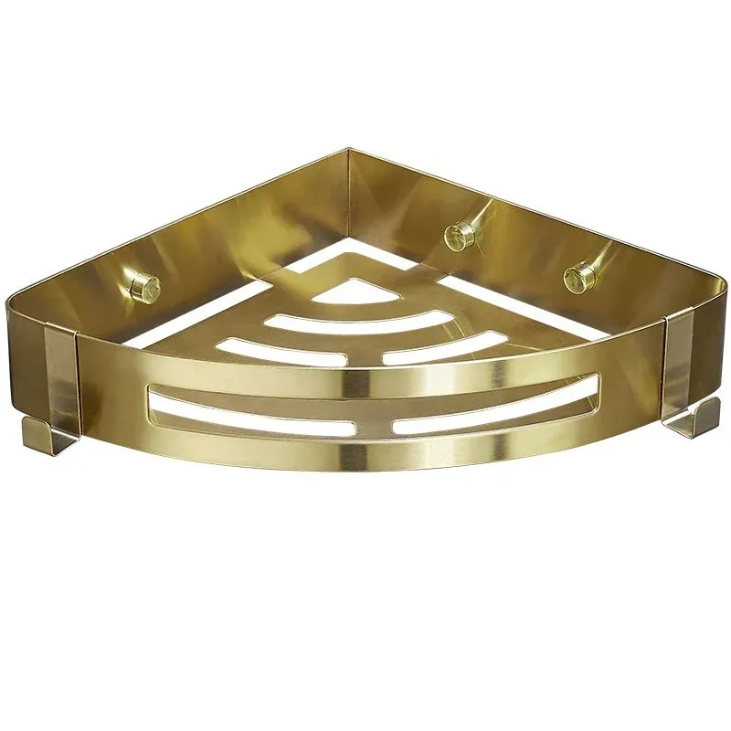 Corner Bathroom Shelf Stainless Steel Two-Tier Design - Detailed view