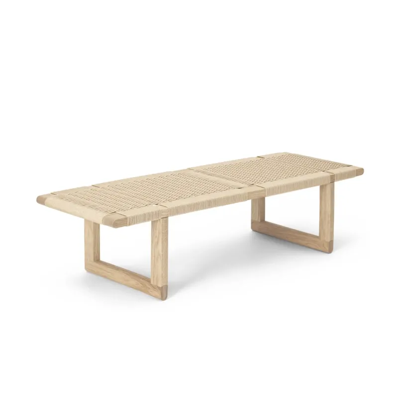 BM0489L Table Bench Special Edition, Eiche Seife Papierkordel af Børge Mogensen