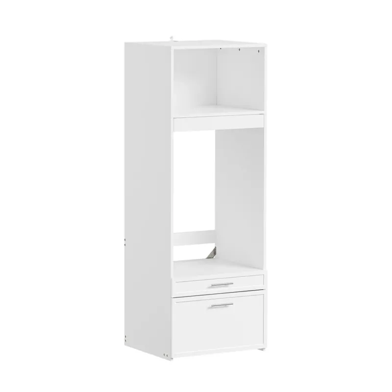 SoBuy | Waschmaschinenregal | Waschmaschinenumbauschrank mit Türen & | White | BZR230-W