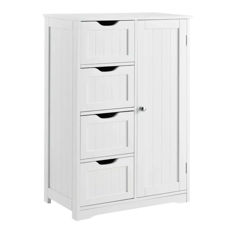 Badezimmerschrank Locust 81x55x30 cm Weiß en.casa - premiumXL