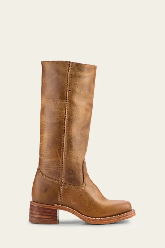 Classic Leather Riding Boots Mid-Height Block Heel Design - Product detail 4