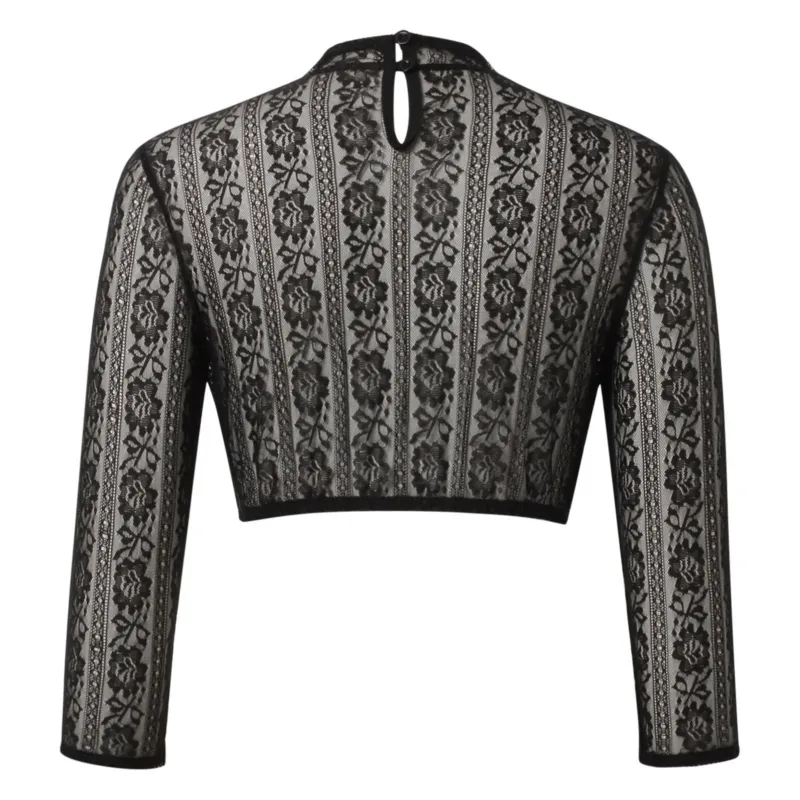 Floral Lace Crop Top Traditional Bavarian Design - Product detail 4