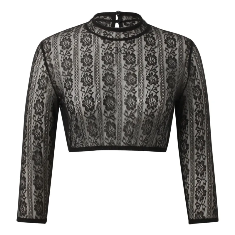 Floral Lace Crop Top Traditional Bavarian Design - Product example