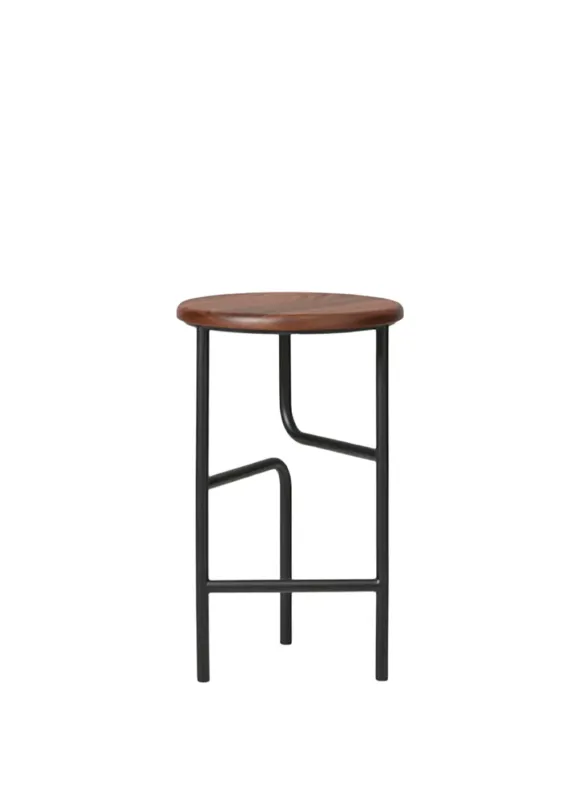 Blend Stool High Walnuss von Stellar Works