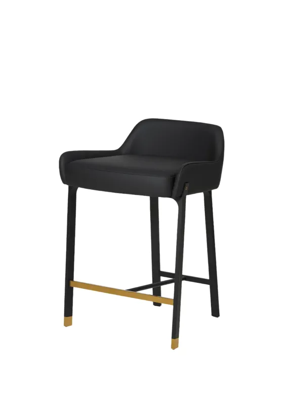 Blink Counter Stool SH610 Ultra Black 41599 Schwarz sand/gold von Stellar Works