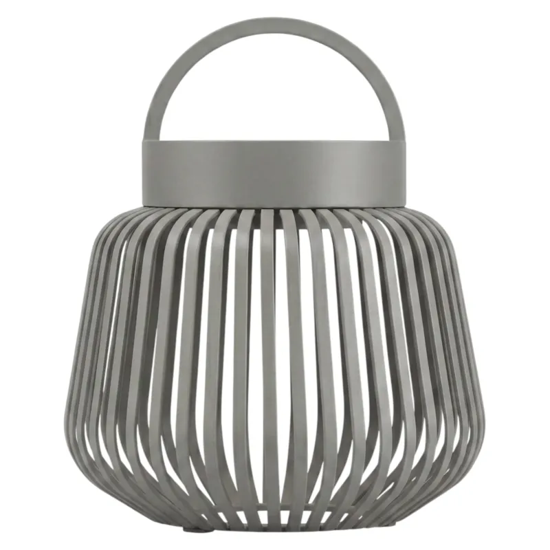 Blomus Lito mobiele lantaarn met led lamp in kleur Granite Grey en met hoogte van 12 cm