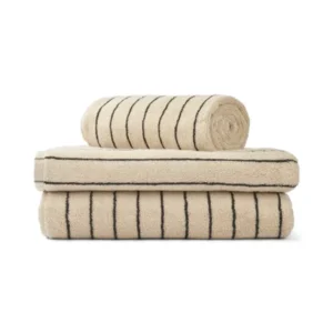 Naram towel - Creme & Ink von Bongusta