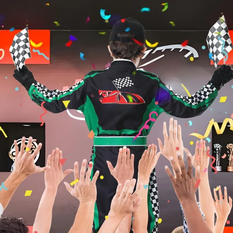 Kids Racing Champion Costume Complete Motorsport Set - Product detail 4