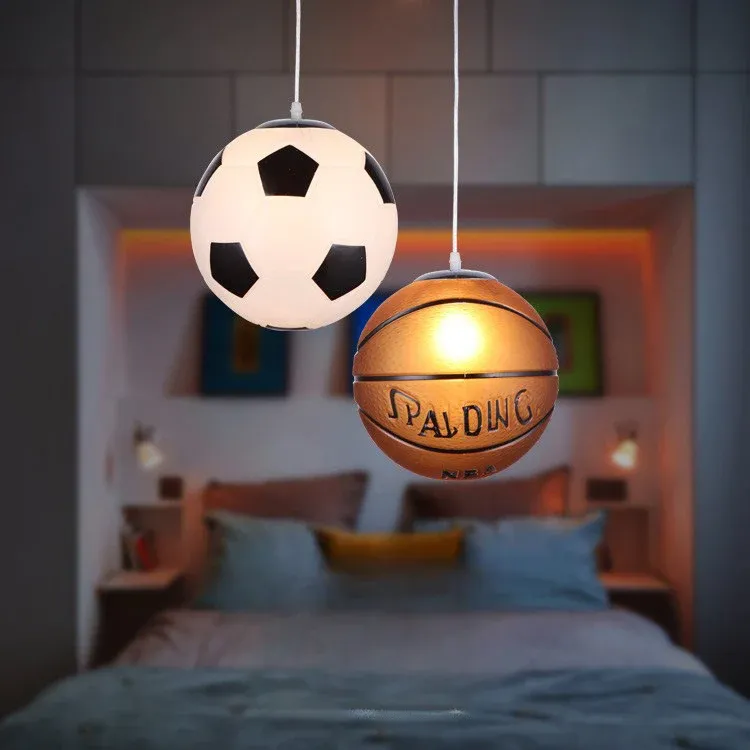 Basketball Ceiling Light Sports Theme LED Pendant Fixture - Detailed view