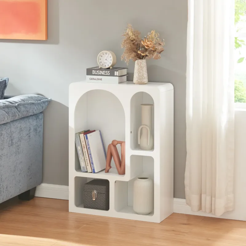Standregal Vågå 80x60x24 cm Weiß [en.casa] - premiumXL