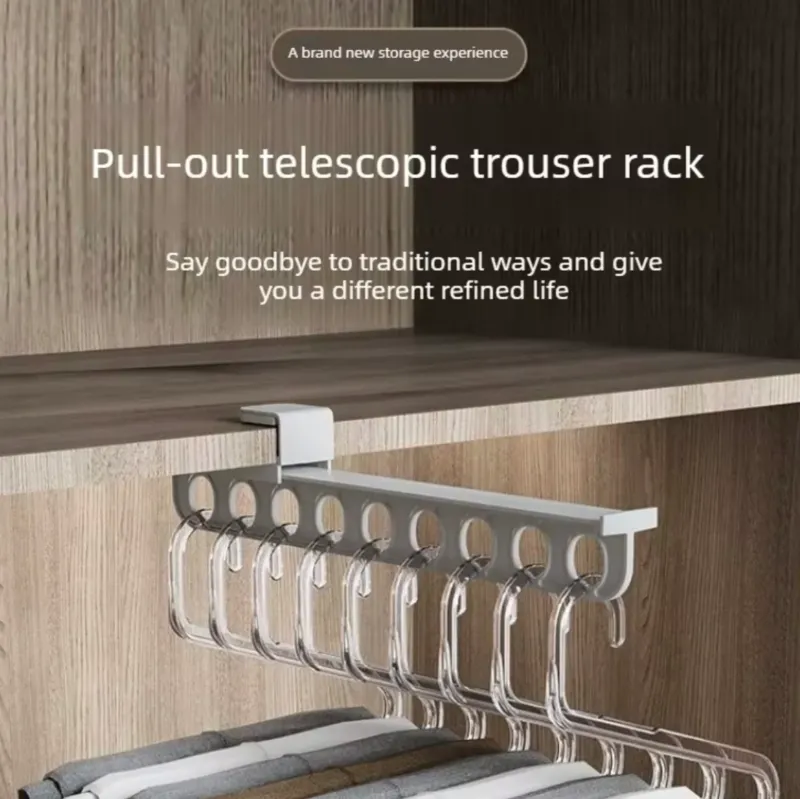 Ausziehbare Kleiderstange – Teleskopleiste für den Kleiderschrank (2er-Set)