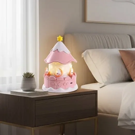 Princess Castle Night Light Musical Star Projector with Rotating Base - Product showcase