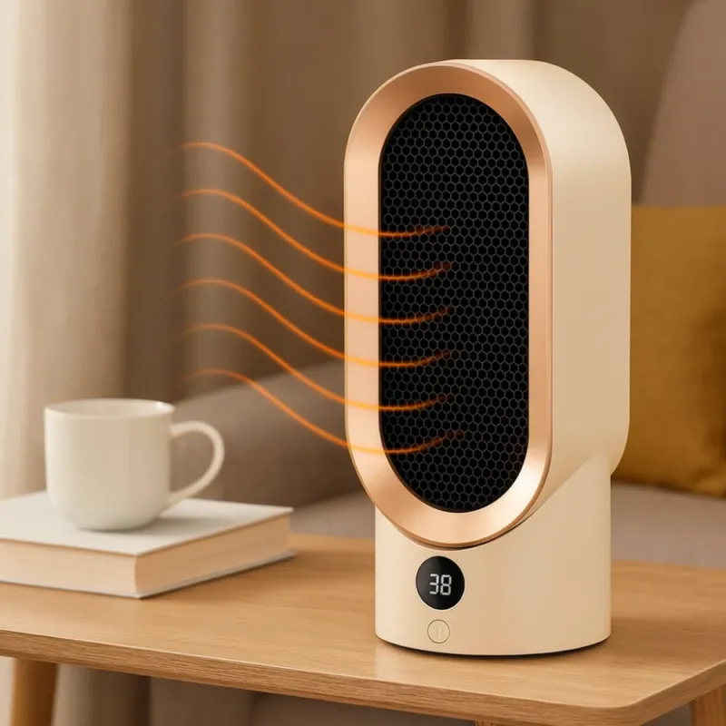 Compact Electric Space Heater PTC Ceramic Fan Heater with Digital Display - Product showcase