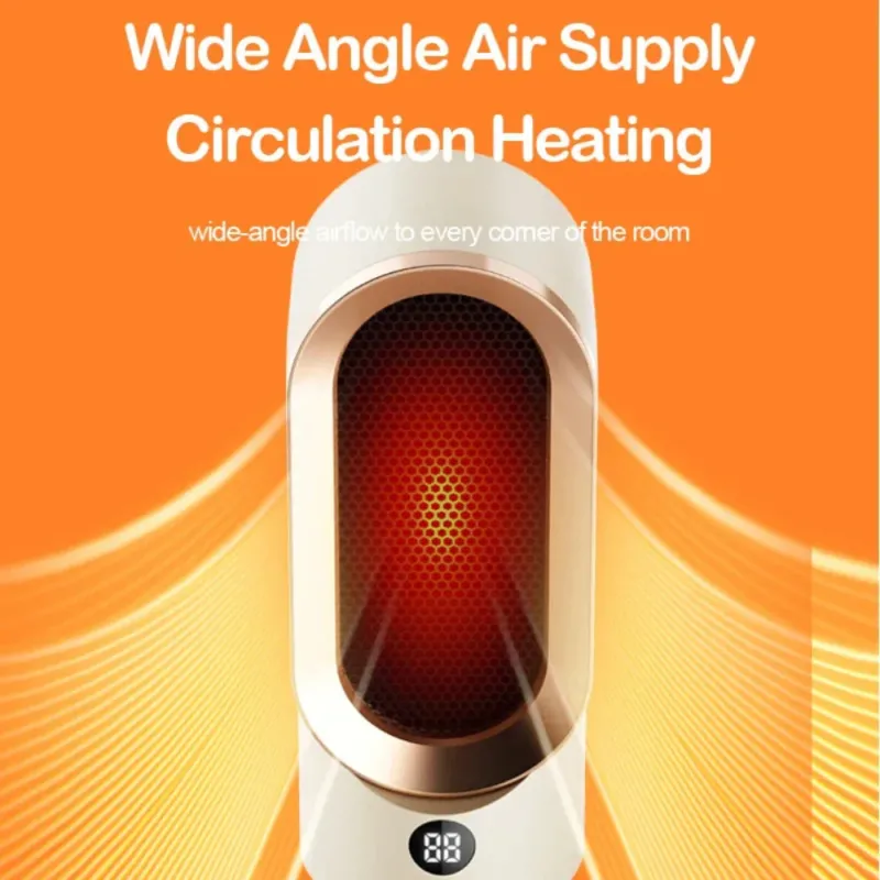 Ceramic Space Heater Digital Display Portable Electric Fan - Product detail 4