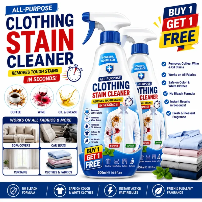 Fleckenentferner Spray für Textilien – Kraftvoller Textilreiniger (2er-Set)