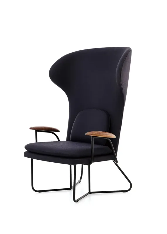 Chillax Highback Lounge-Sessel in Walnuss, Main Line Flax 28 von Stellar Works