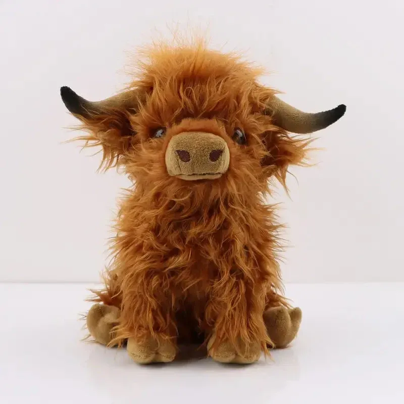 Highland Cow Plush Toy Soft Stuffed Animal 25cm - Detailed view