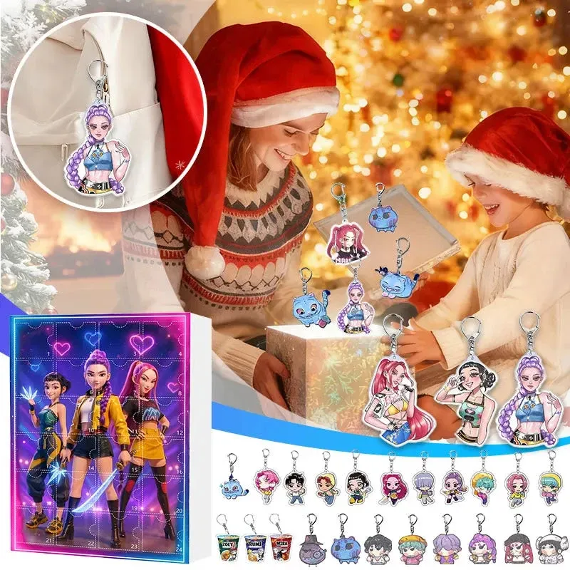 Anime Advent Calendar 24 Character Keychains Dark Fantasy Theme - Detailed view