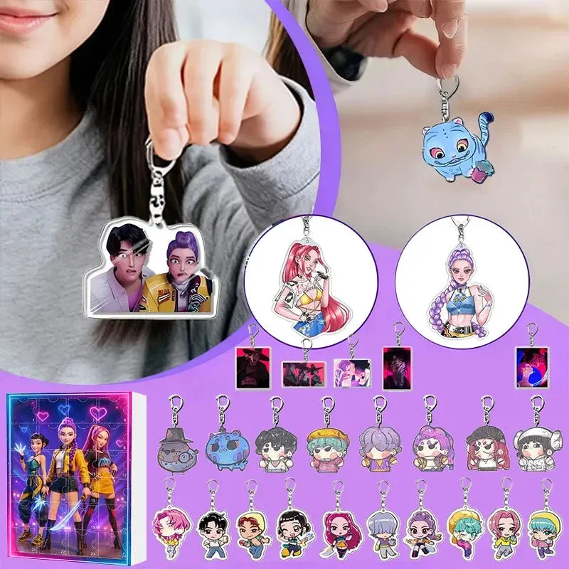 Anime Advent Calendar 24 Character Keychains Dark Fantasy Theme - Product example