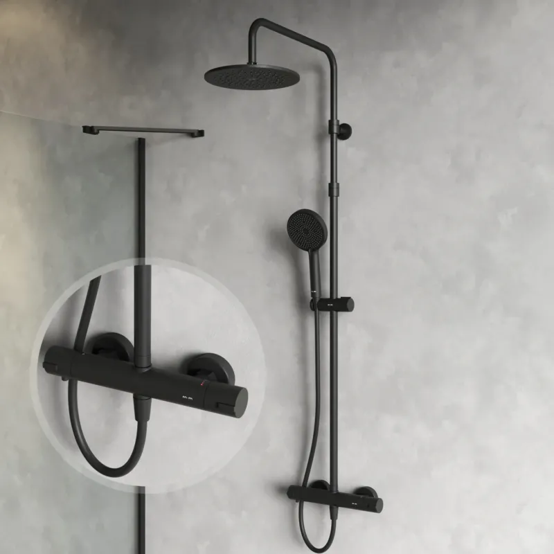 Duschsystem Play mit Thermostat und Regendusche – F078Y422