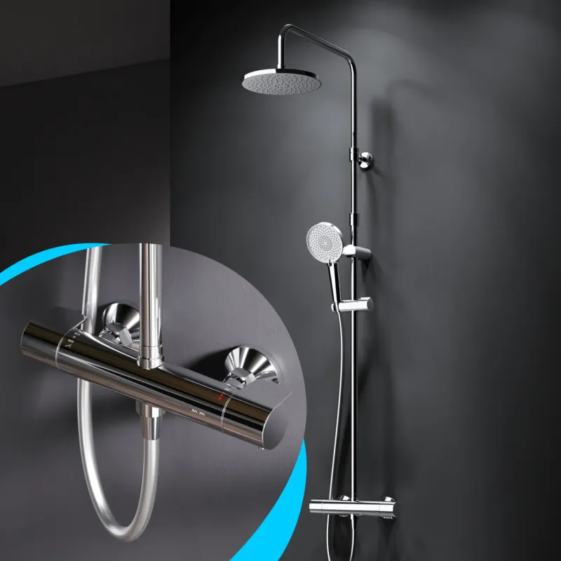 Duschsystem X-Joy mit Thermostat und Regendusche – F07XA400