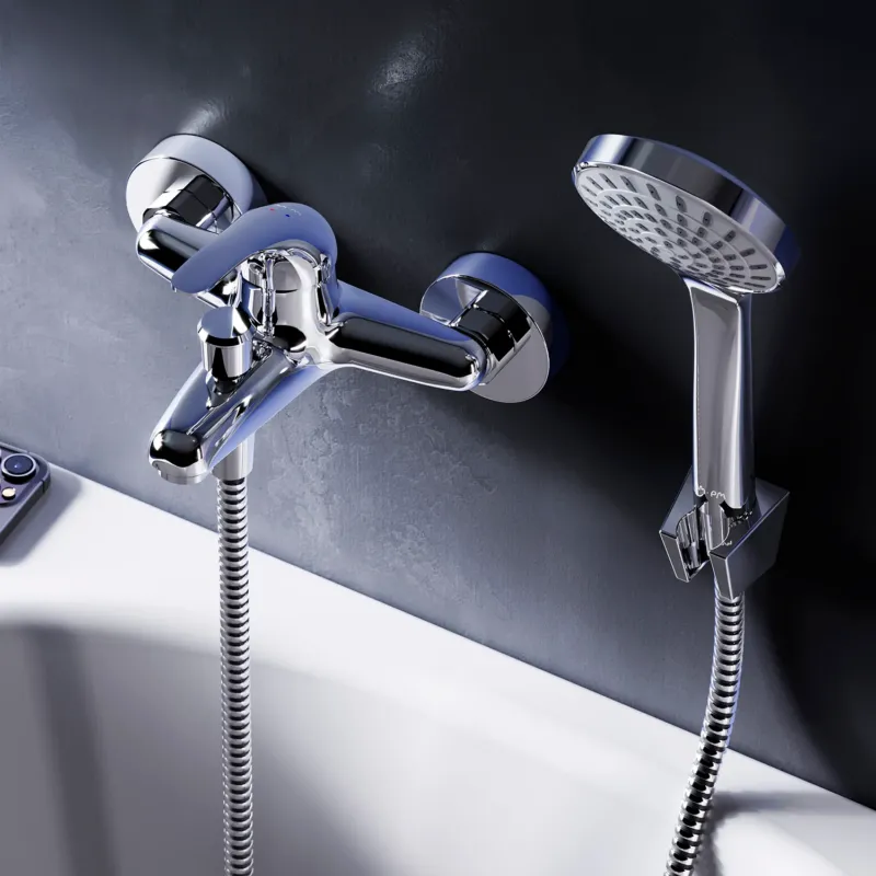Wannenarmatur Play mit Handbrause und Halter – F8315000
