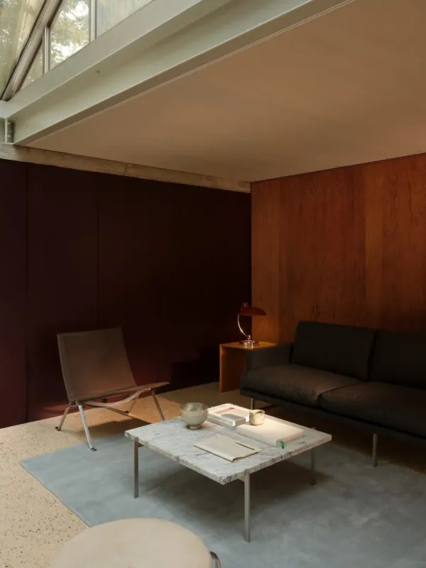 PK61 Couchtisch, grau-weißer Granit von Poul Kjærholm – Bild 4