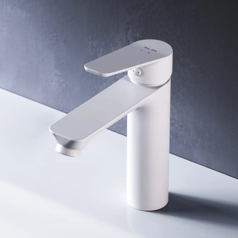FTA02133 Bad Armatur Hit Waschtischarmatur S-Größe Wasserhahn, Weiß ampm-store.de