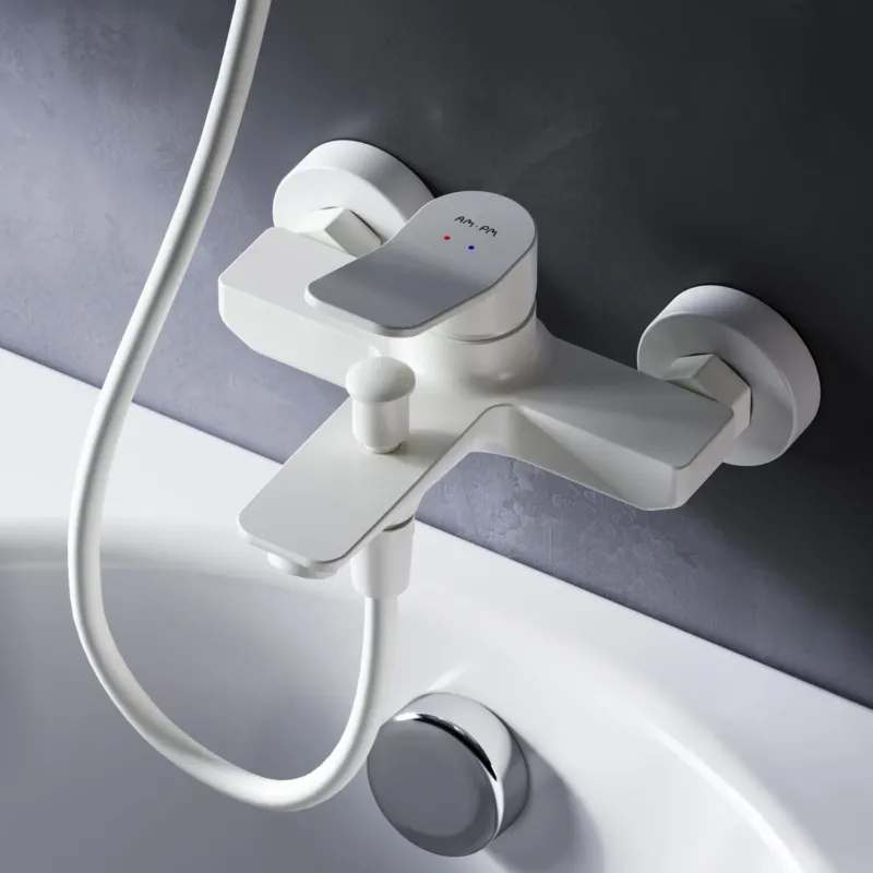 FXA10033 Wannenarmatur X-Joy Mischbatterie Badewanne Wasserhahn Bad, Weiß ampm-store.de